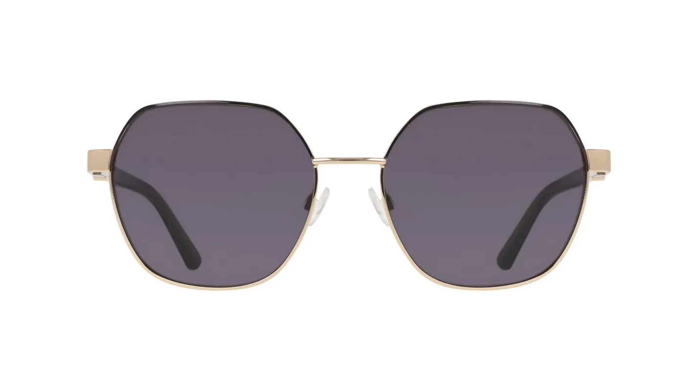 Two-Tone Square Metal Frame Sunglasses made by Anne Klein
