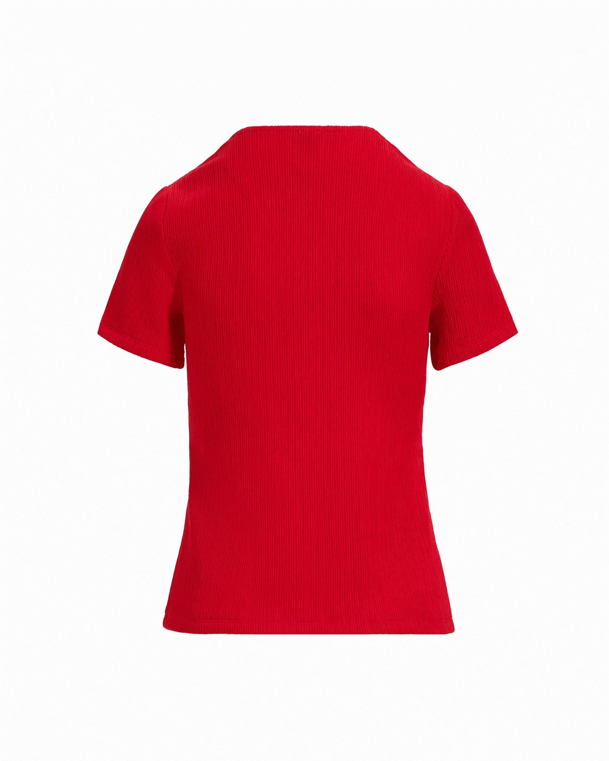 Plus Size Short Sleeve V-Neck Button-Front Knit Top sold by Anne Klein product image thumbnail 2