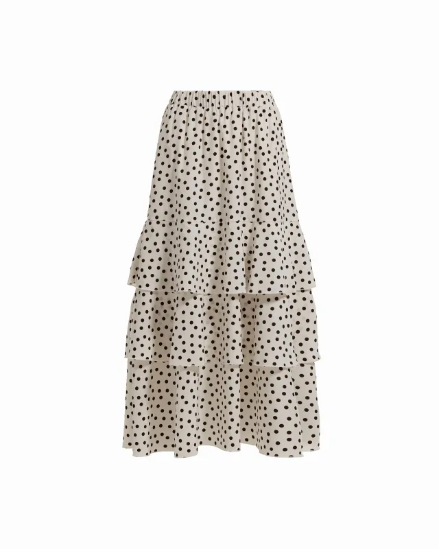 Tiered Pull-On Lined Skirt made by Kasper