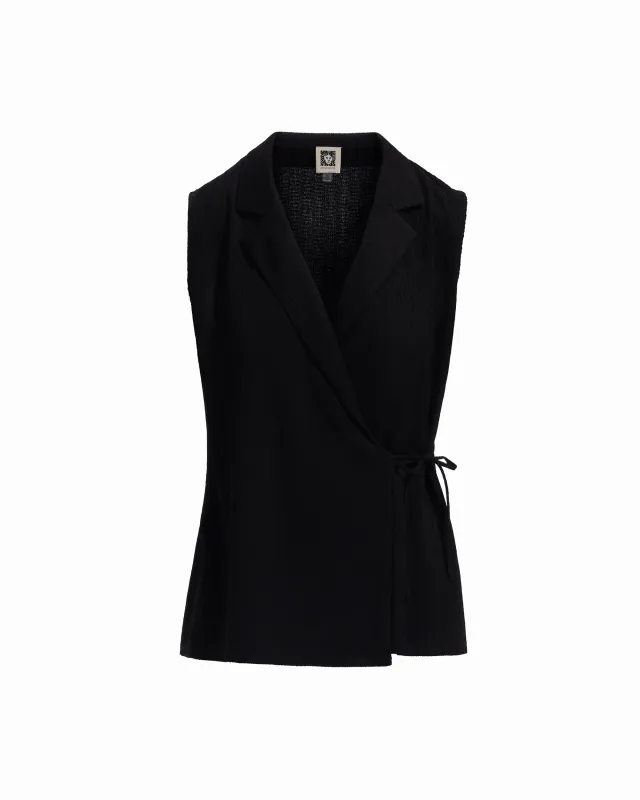 Sleeveless V-Neck Wrap Knit Top made by Kasper