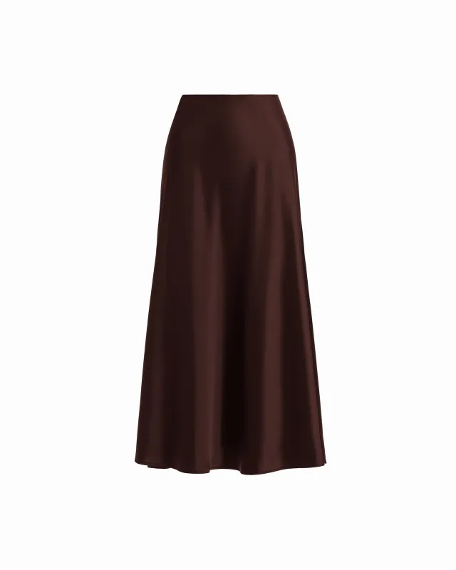 Bias Cut Flared Pull-On Skirt made by Kasper