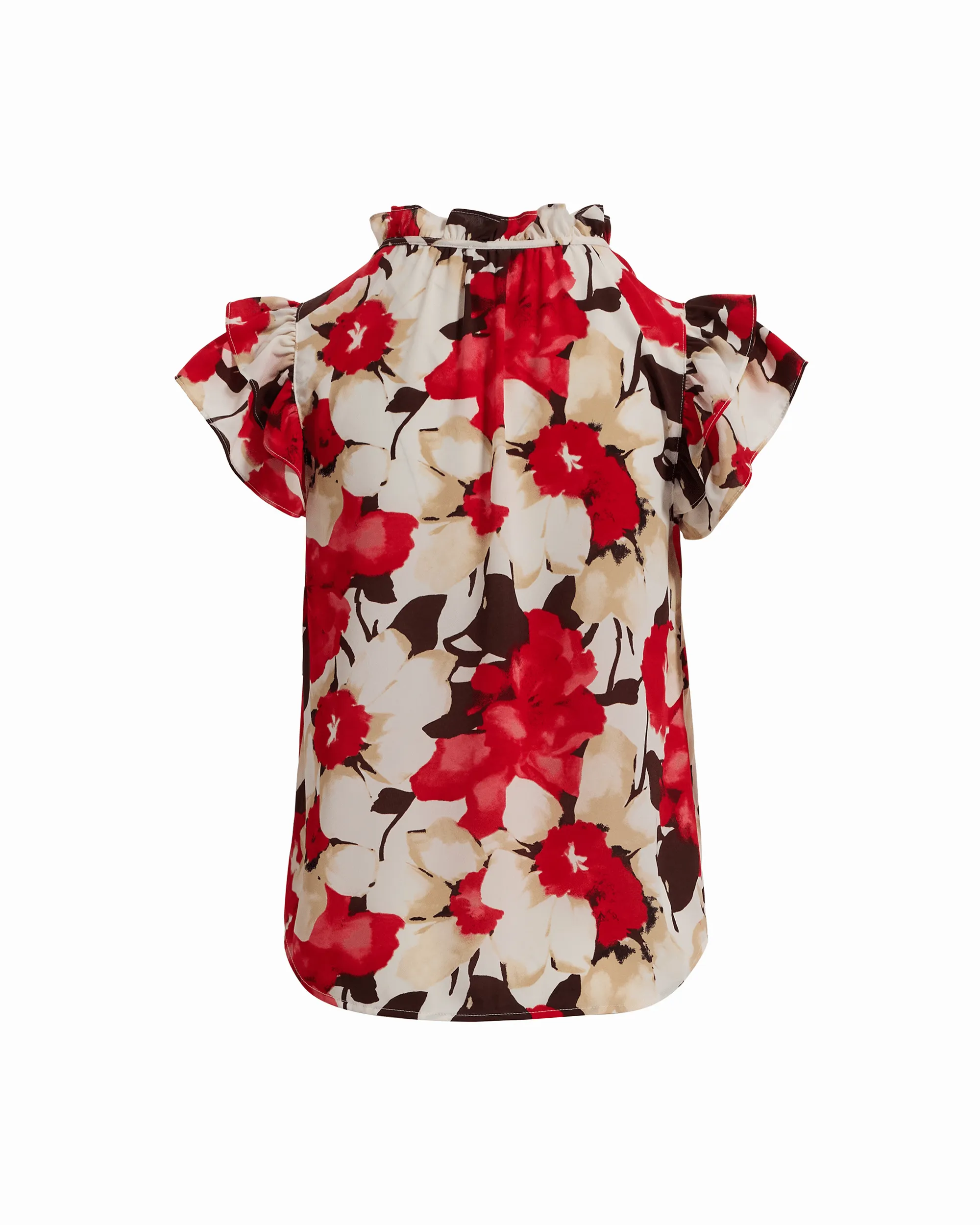 Ruffle Sleeve V-Neck Tie Blouse sold by Anne Klein product image thumbnail 2