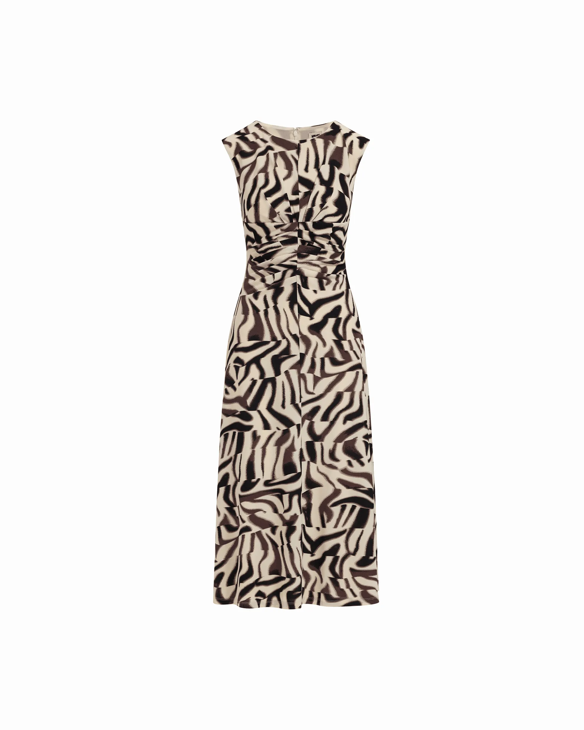 Ruched Waist Sleeveless Crew Neck Midi Dress sold by Anne Klein