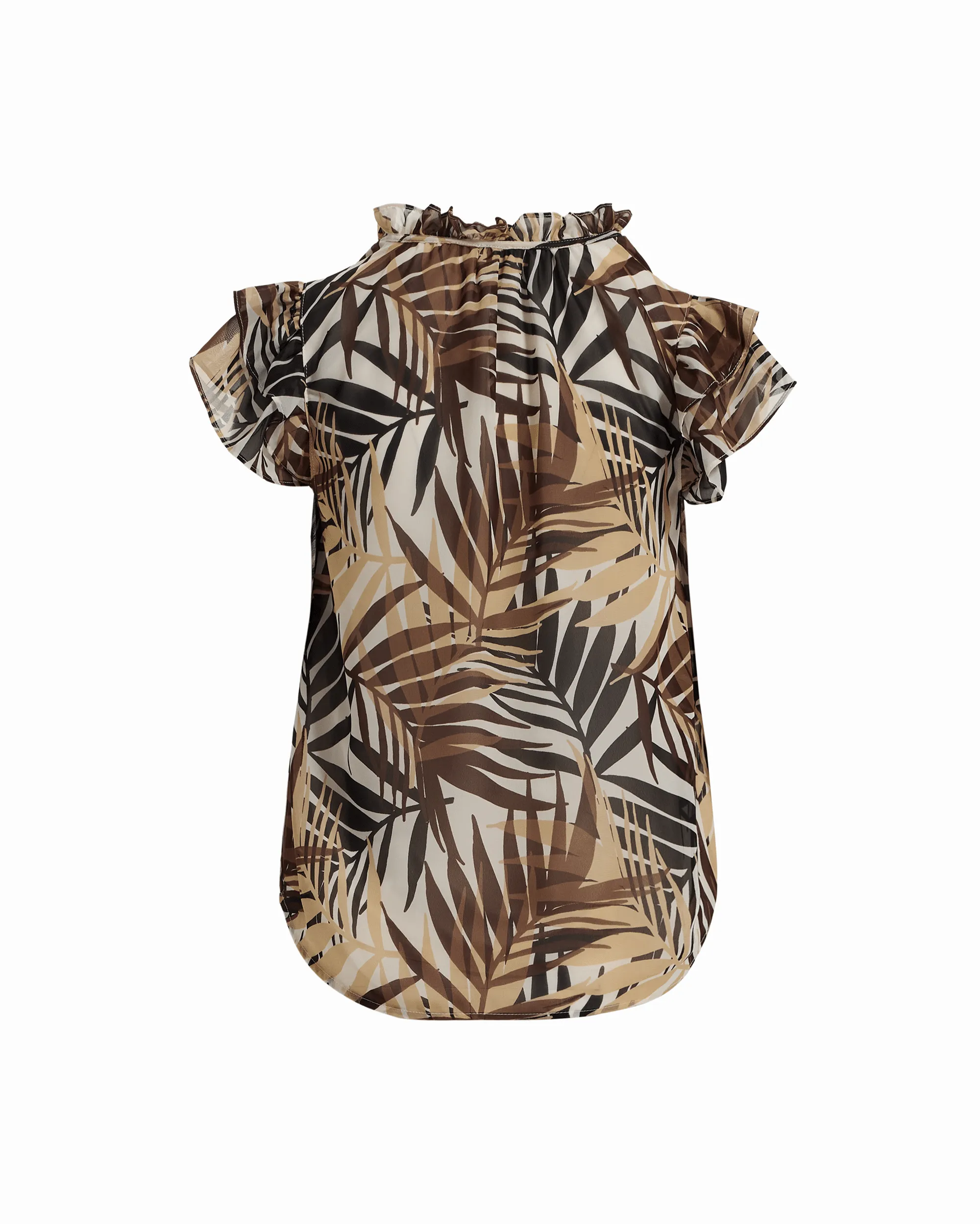 Ruffle Sleeve V-Neck Tie Blouse sold by Anne Klein product image thumbnail 2