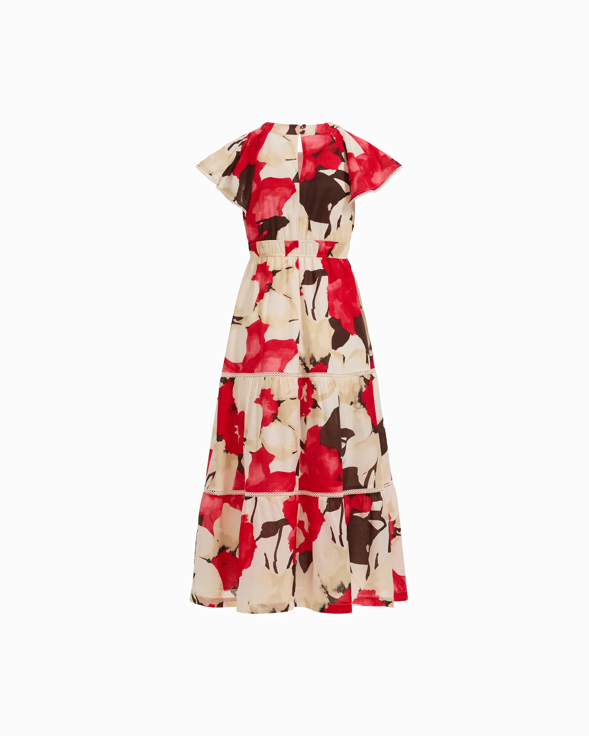 Plus Size Flutter Sleeve Tiered Midi Dress sold by Anne Klein product image thumbnail 2