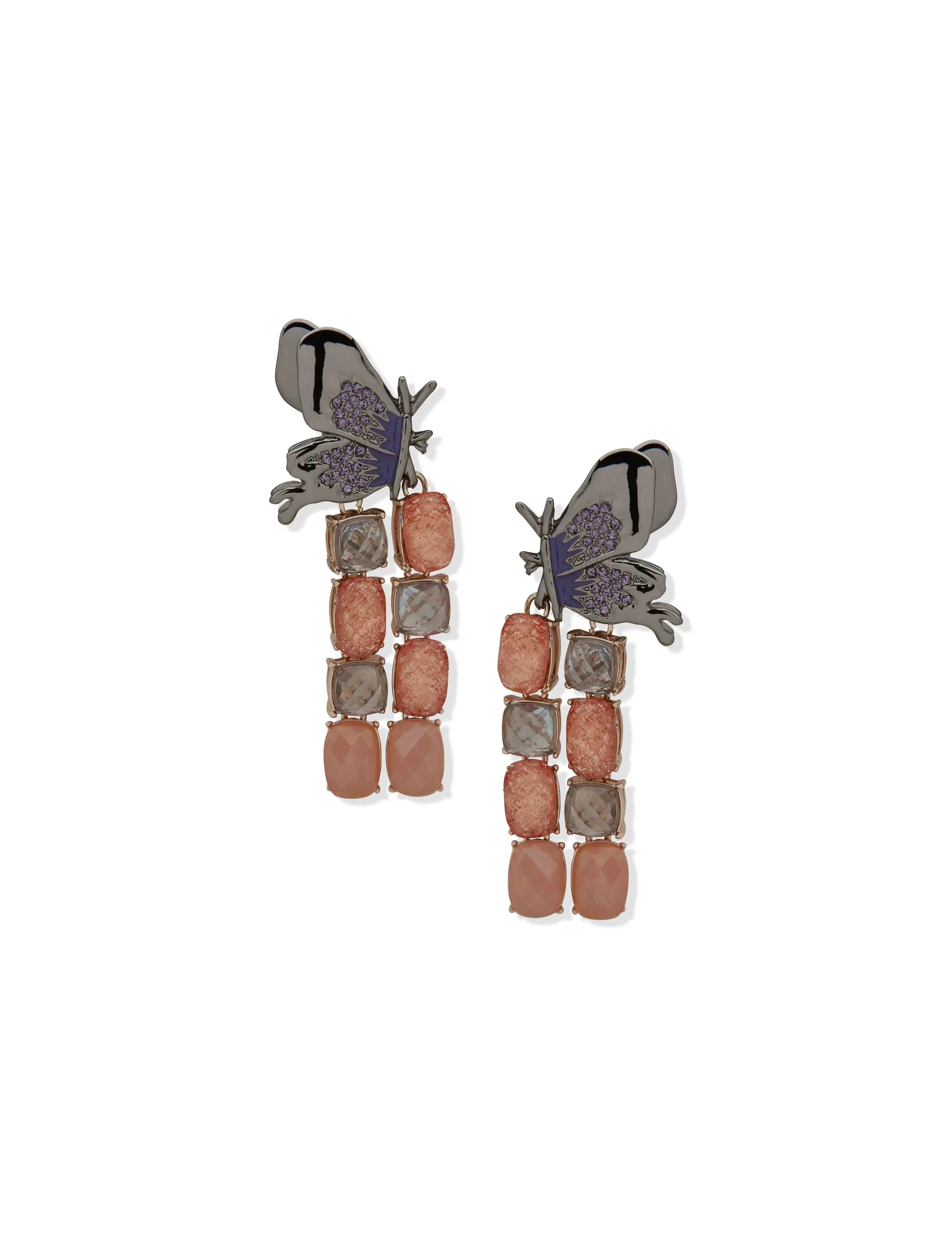 Butterfly Motif Earring-Gld/Lt Hem/Mlt sold by Anne Klein