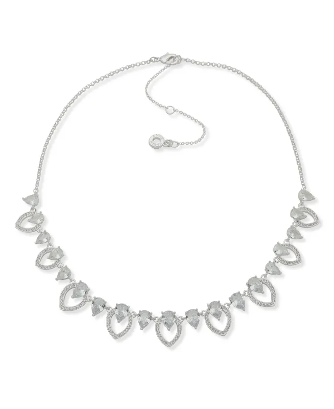 Navette and Stone Frontal Necklace made by Anne Klein