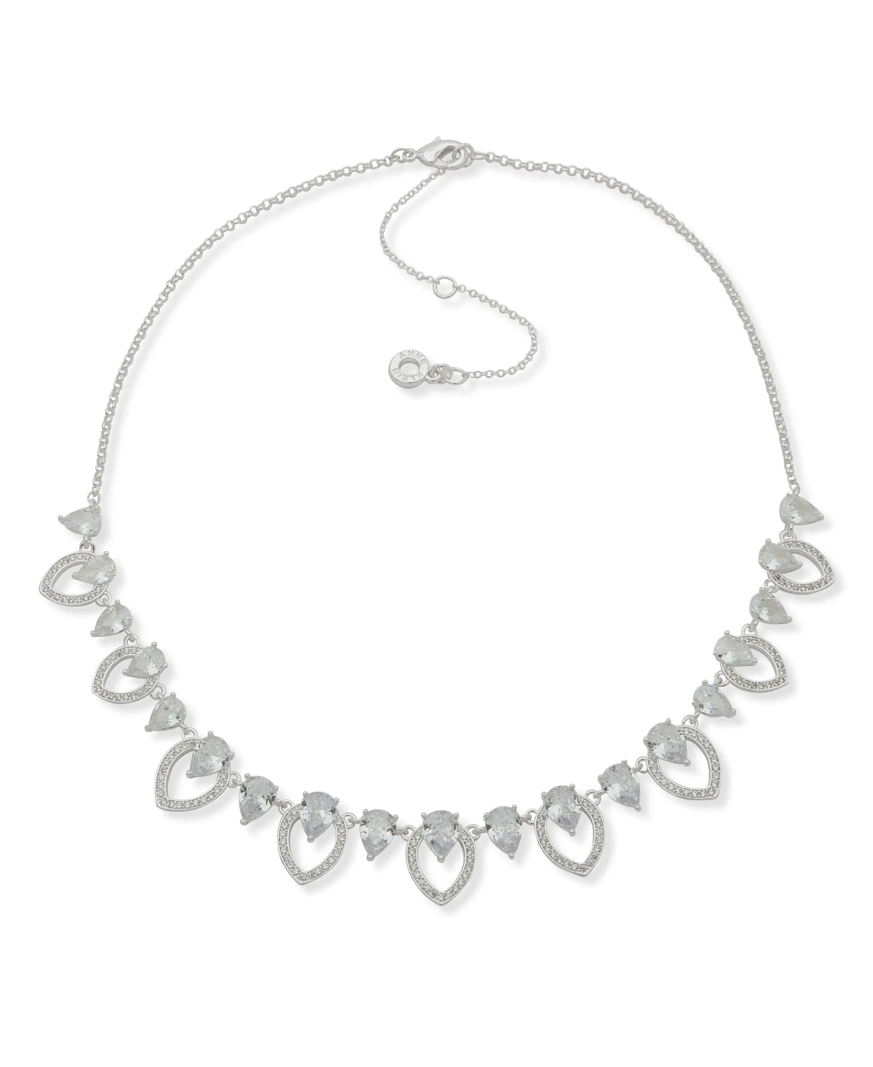 Navette and Stone Frontal Necklace sold by Anne Klein