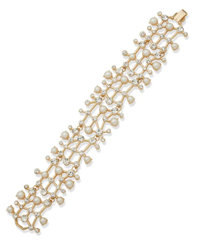 Cluster Stone and Flex Bracelet made by Anne Klein