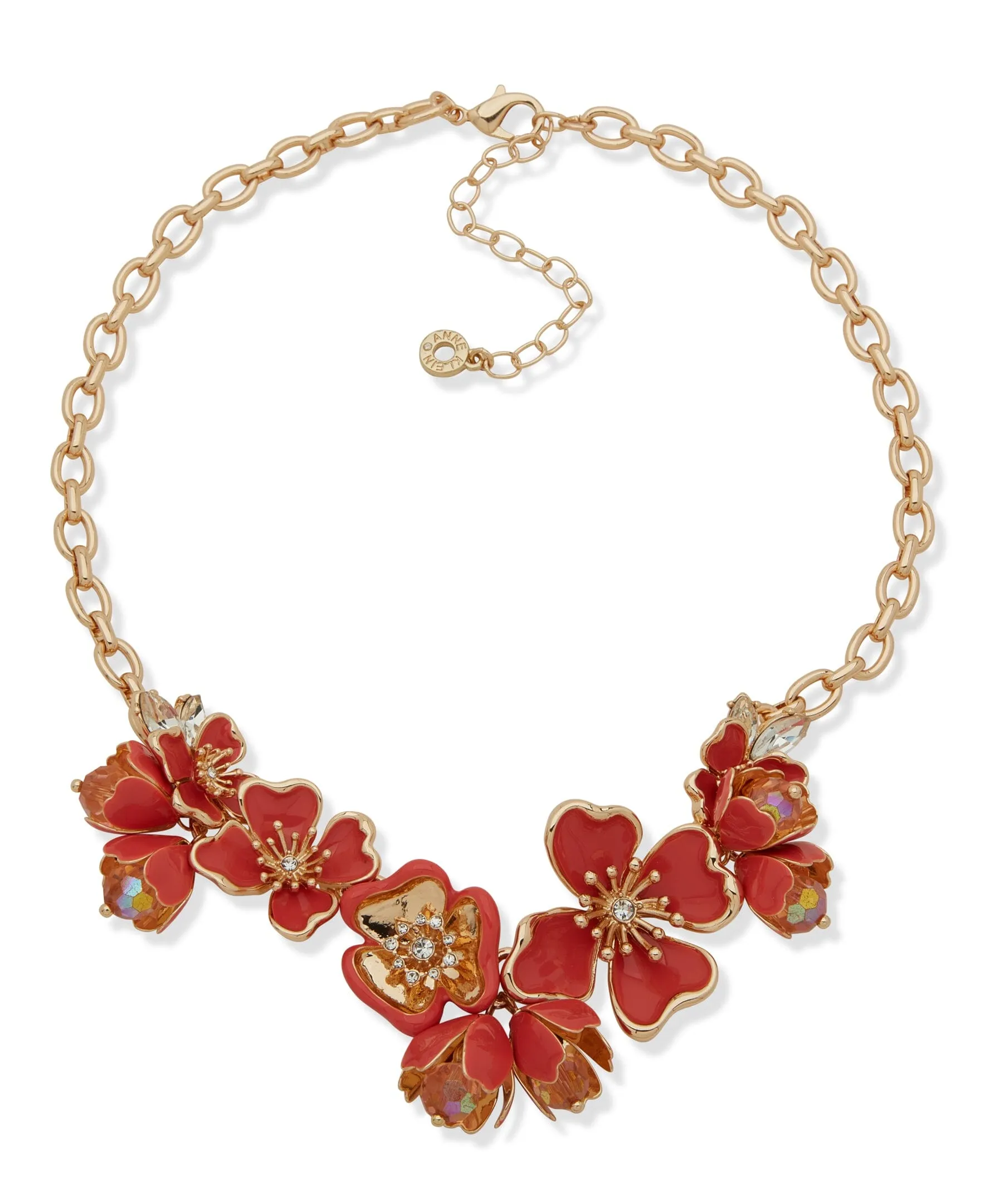 Drama Textured Floral Frontal Necklace sold by Anne Klein