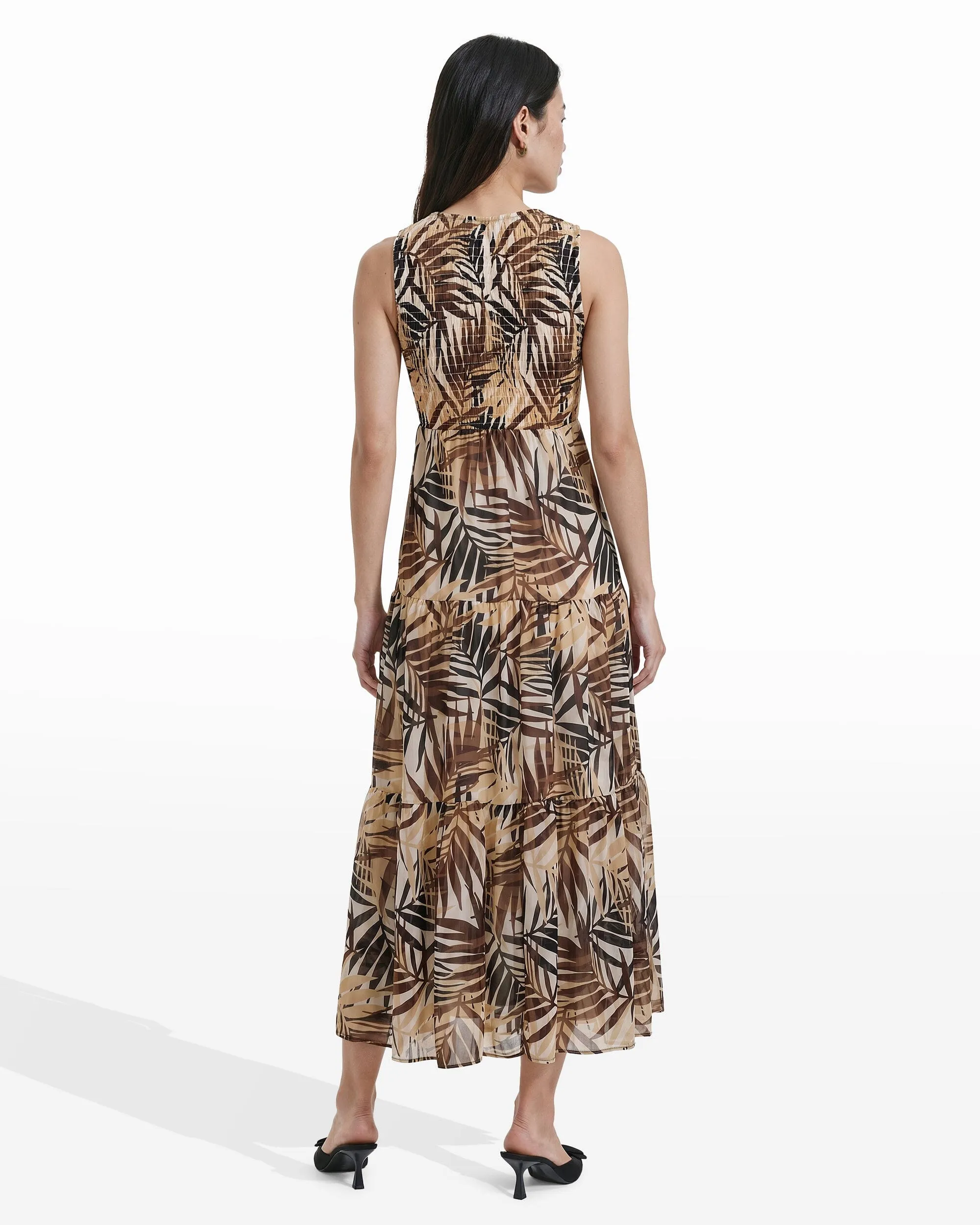 Smocked Bodice Tiered Maxi Dress sold by Anne Klein product image thumbnail 2