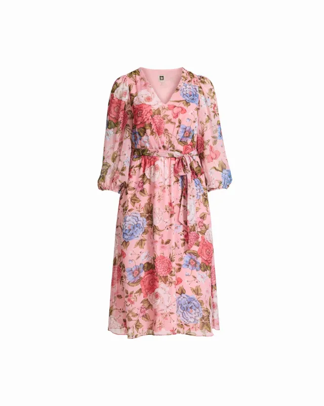 Plus Size Three-Quarter Sleeve Midi Length Dress made by Kasper