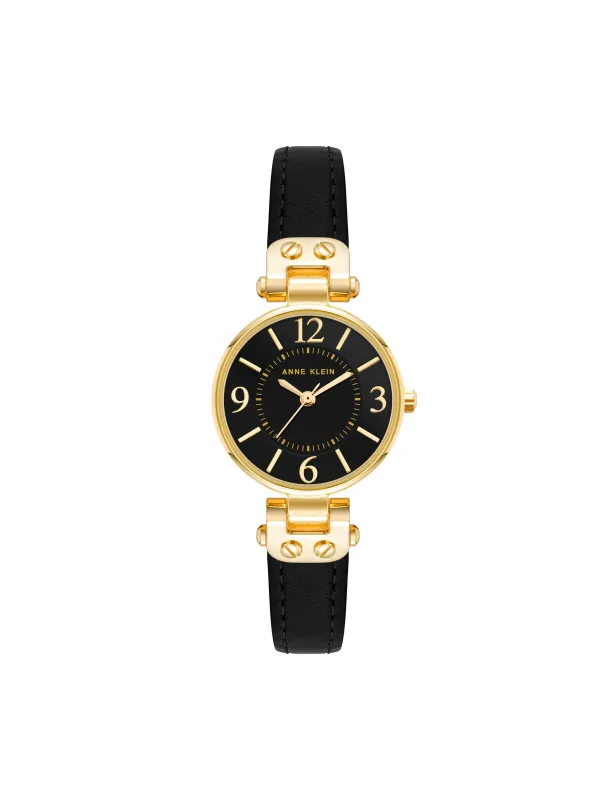Leather Strap Essential Watch made by Anne Klein