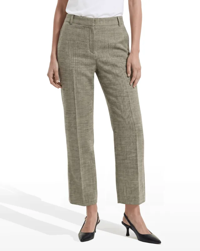 Straight Ankle Pant With Front Slash Pockets made by Kasper