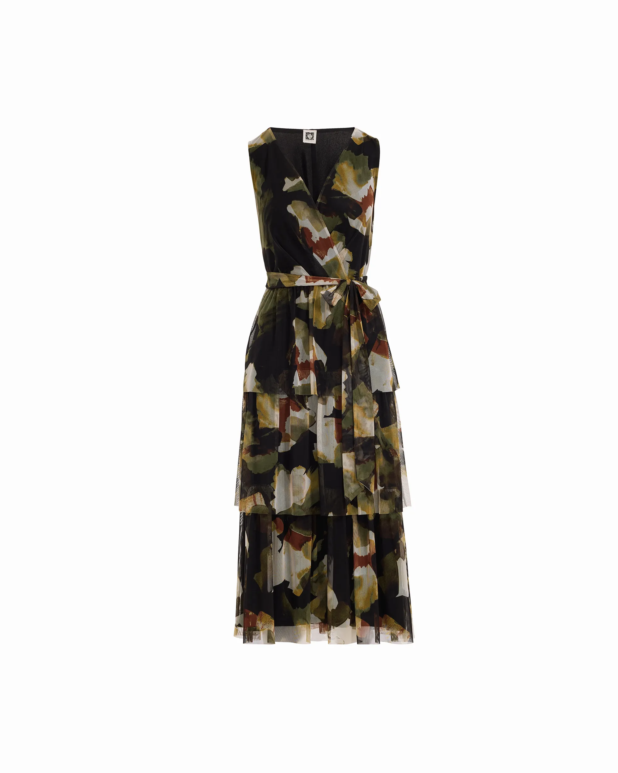 Petite Surplice Tiered Midi Dress sold by Anne Klein product image thumbnail 4