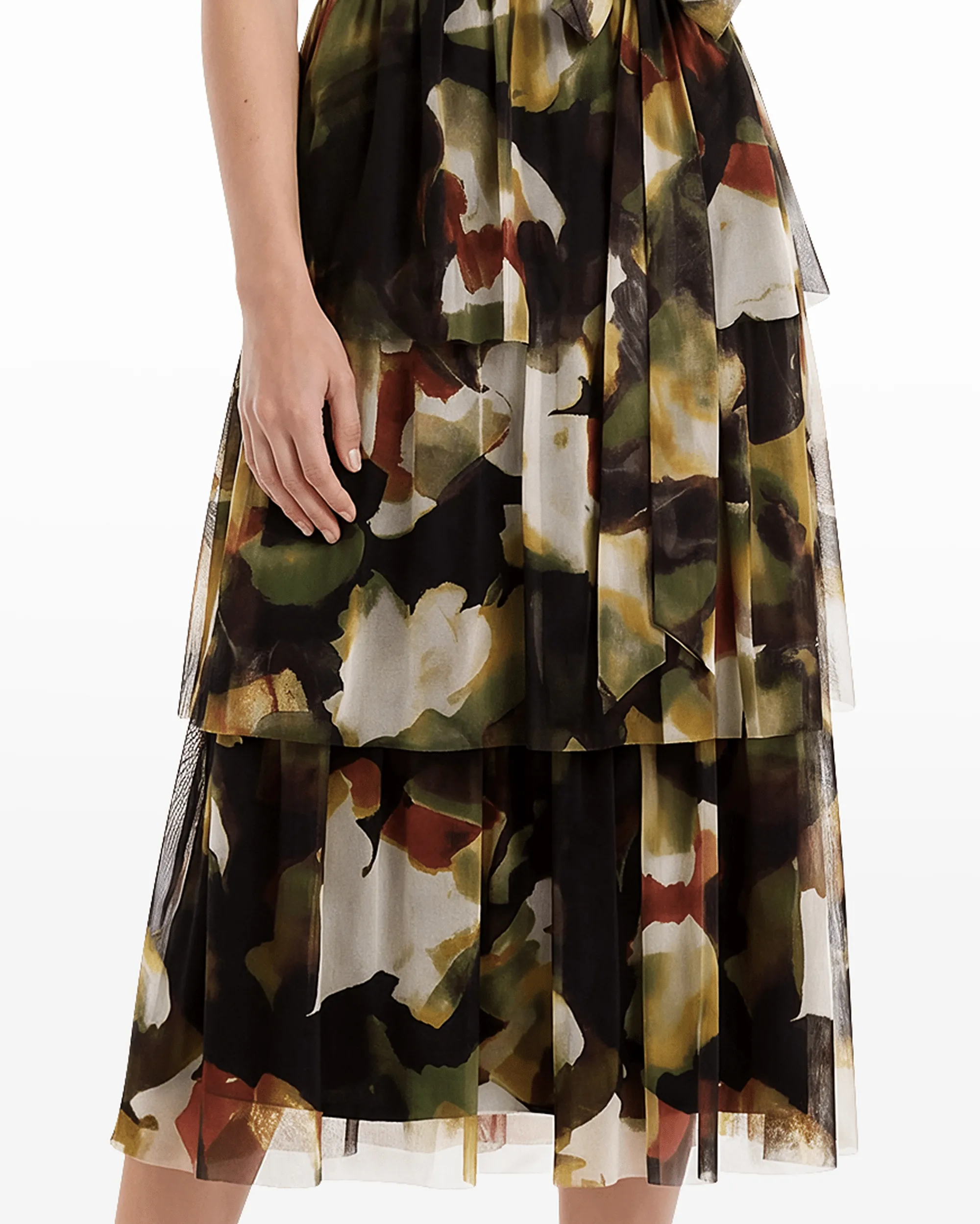 Petite Surplice Tiered Midi Dress sold by Anne Klein product image thumbnail 3