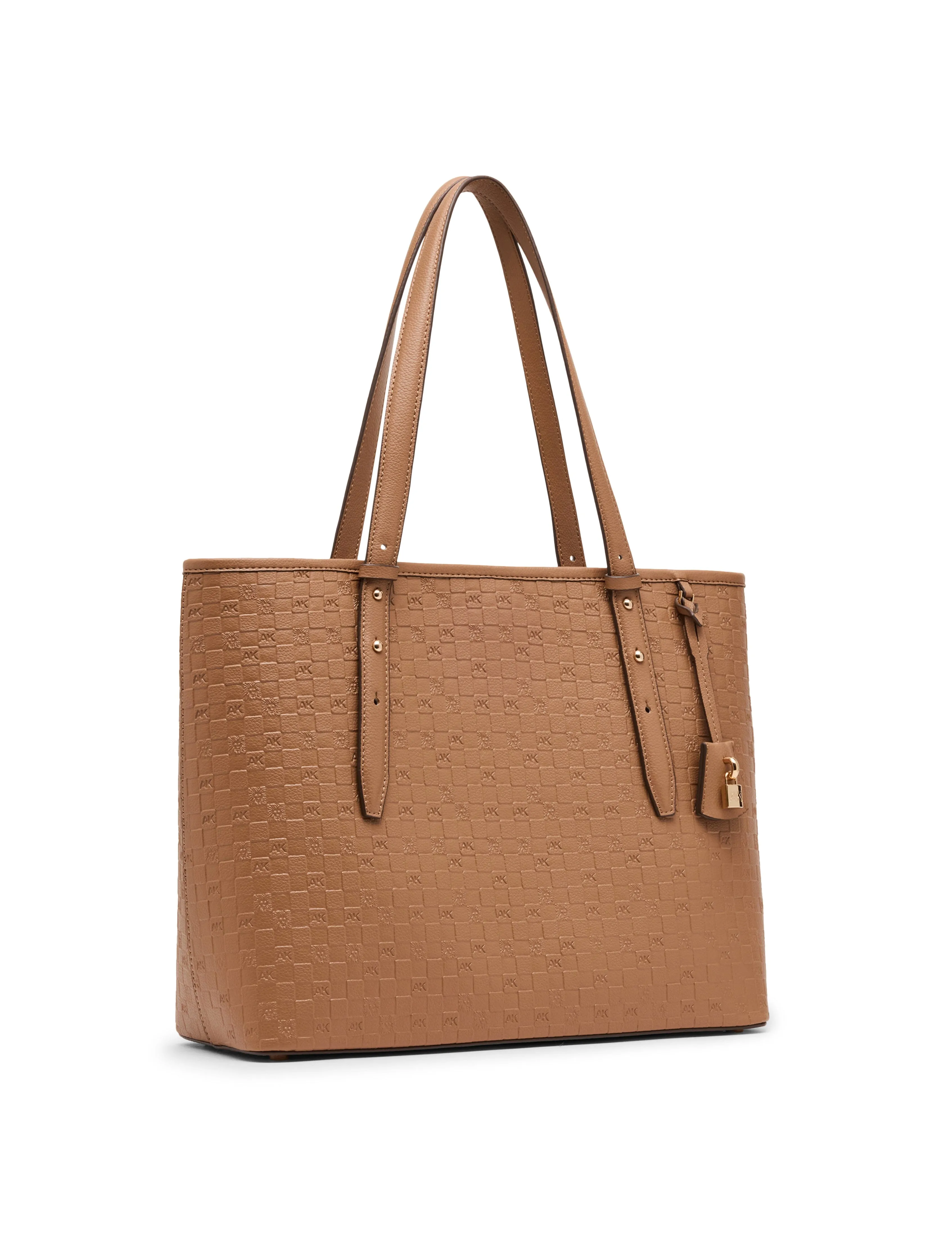 Embossed Logo Large Tote Bag with Lock Charm sold by Anne Klein product image thumbnail 2