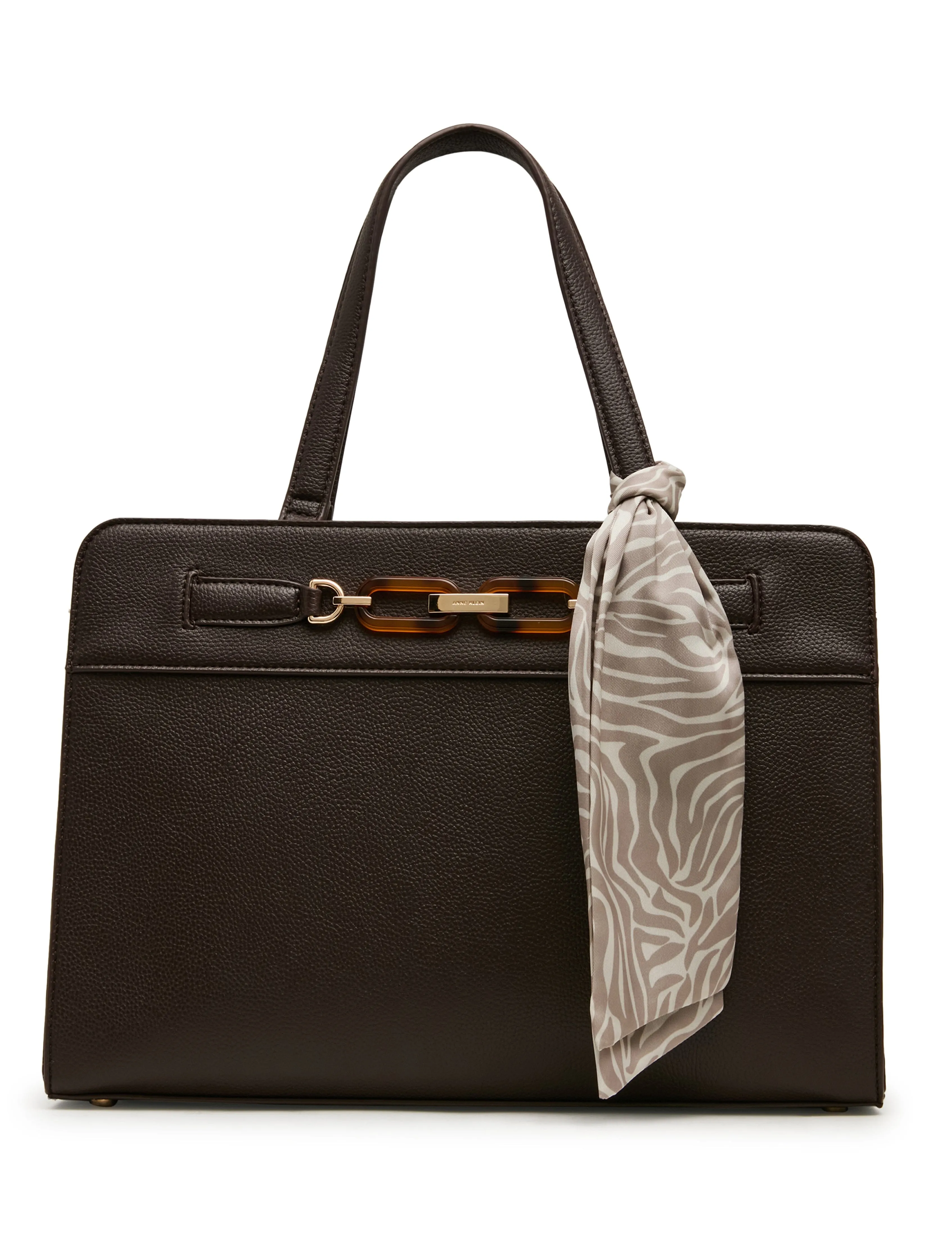 Triple Compartment Tote Bag with Scarf sold by Anne Klein