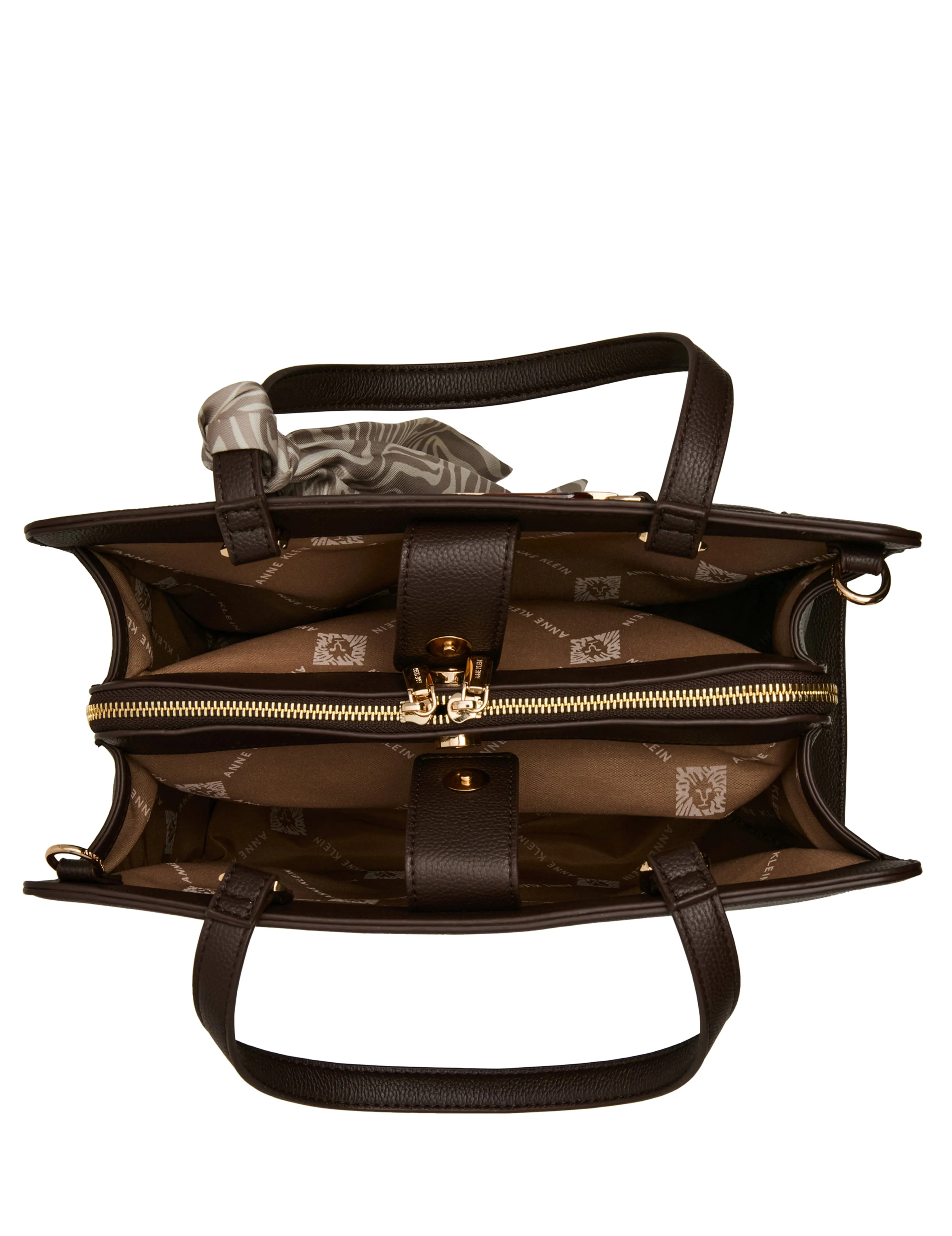 Triple Compartment Tote Bag with Scarf sold by Anne Klein product image thumbnail 4