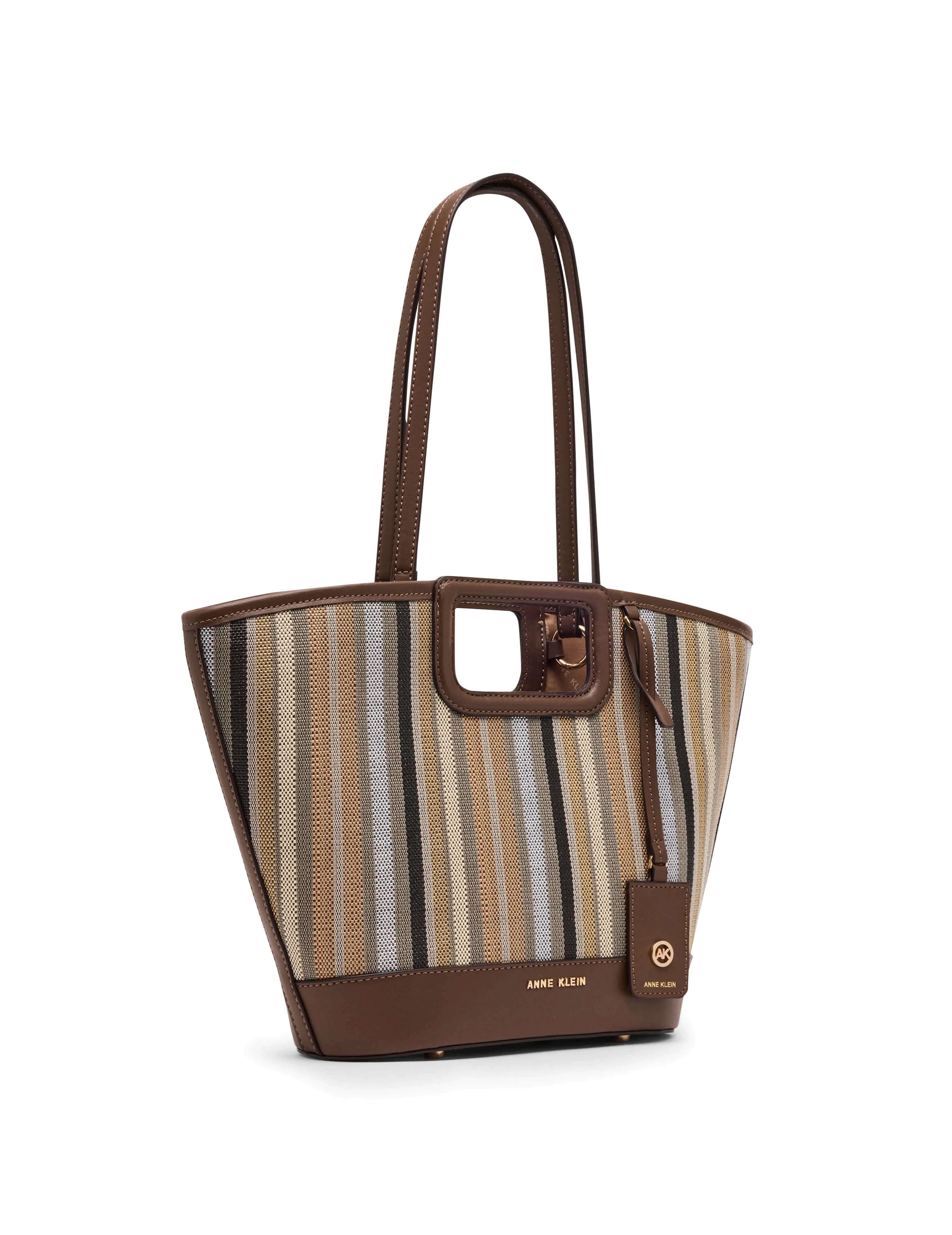 Stripe Cut Out Handle Tote sold by Anne Klein product image thumbnail 2
