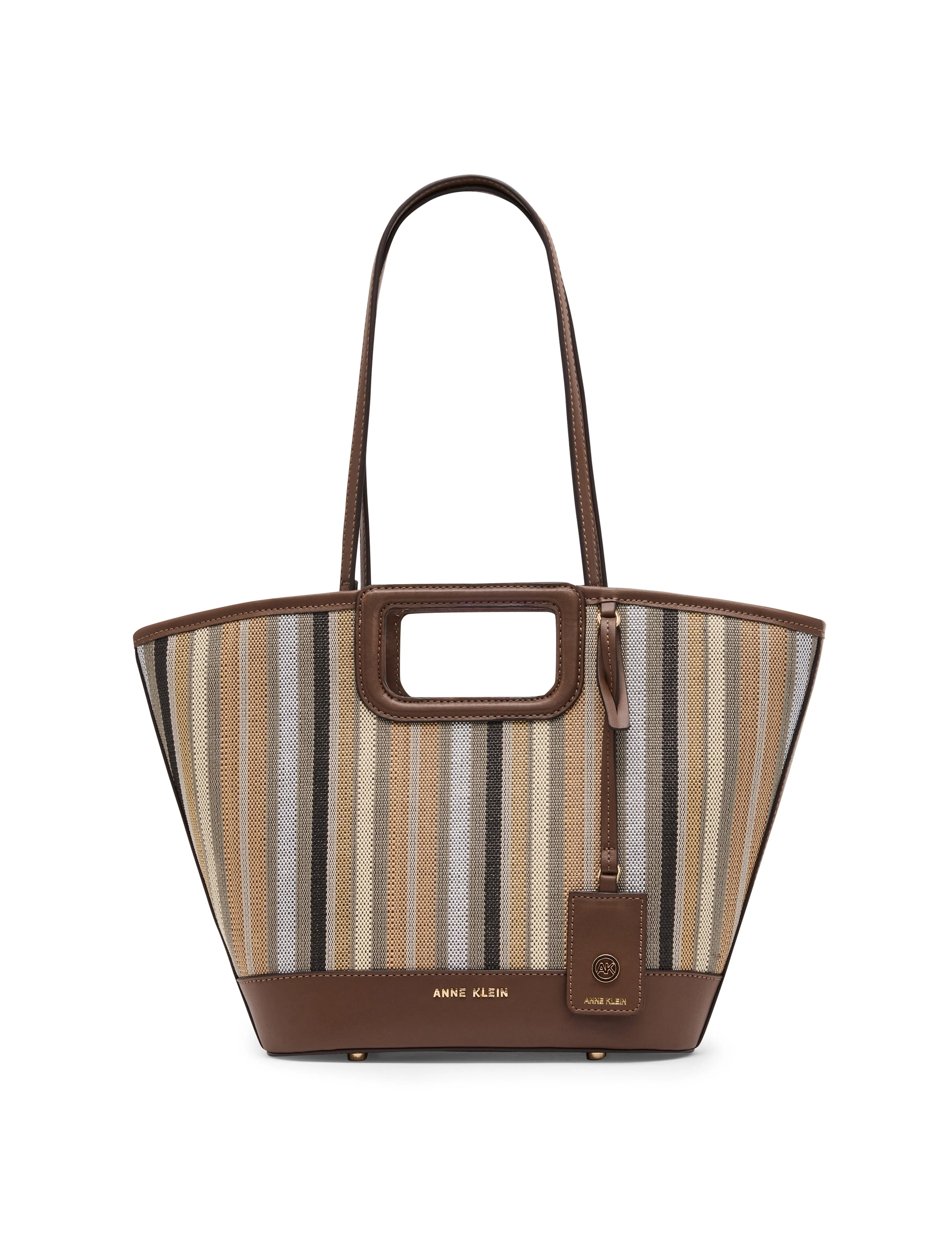 Stripe Cut Out Handle Tote sold by Anne Klein