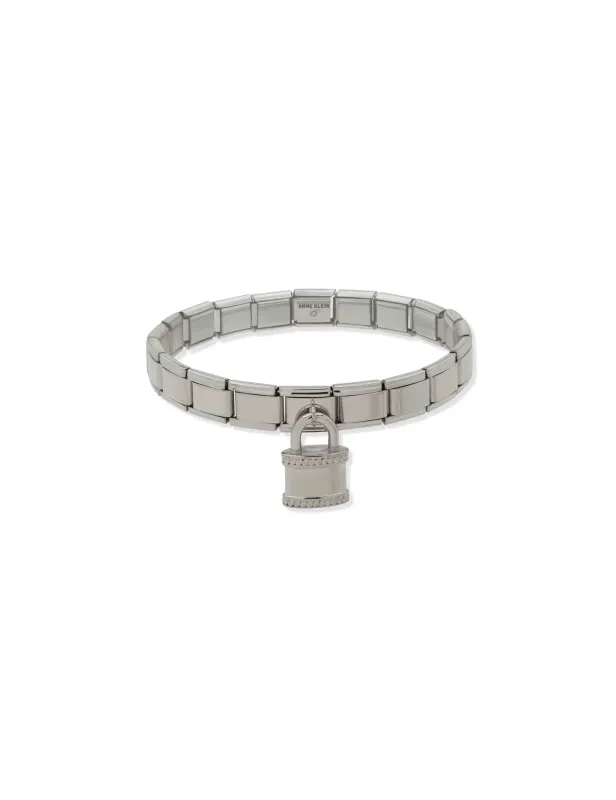 Stretch Bracelet with Padlock Charm made by Anne Klein