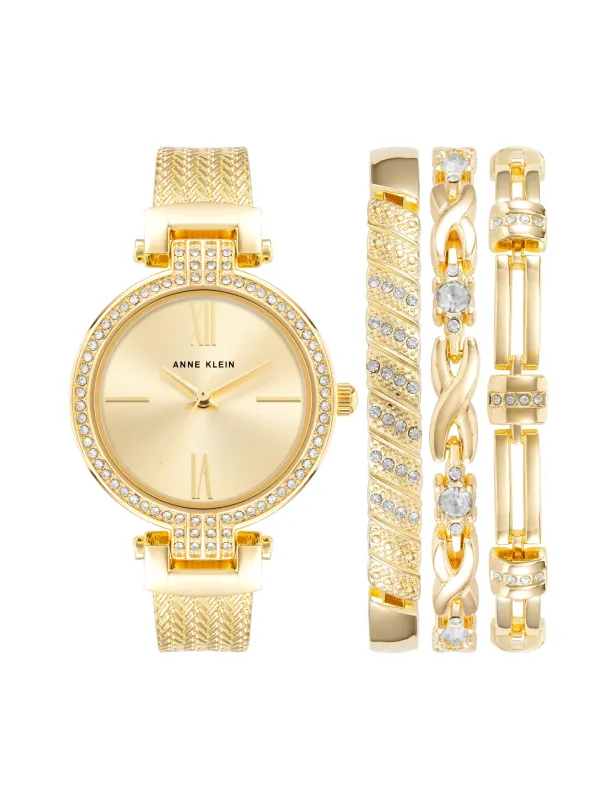 Showstopper Watch and Bracelet Set made by Anne Klein