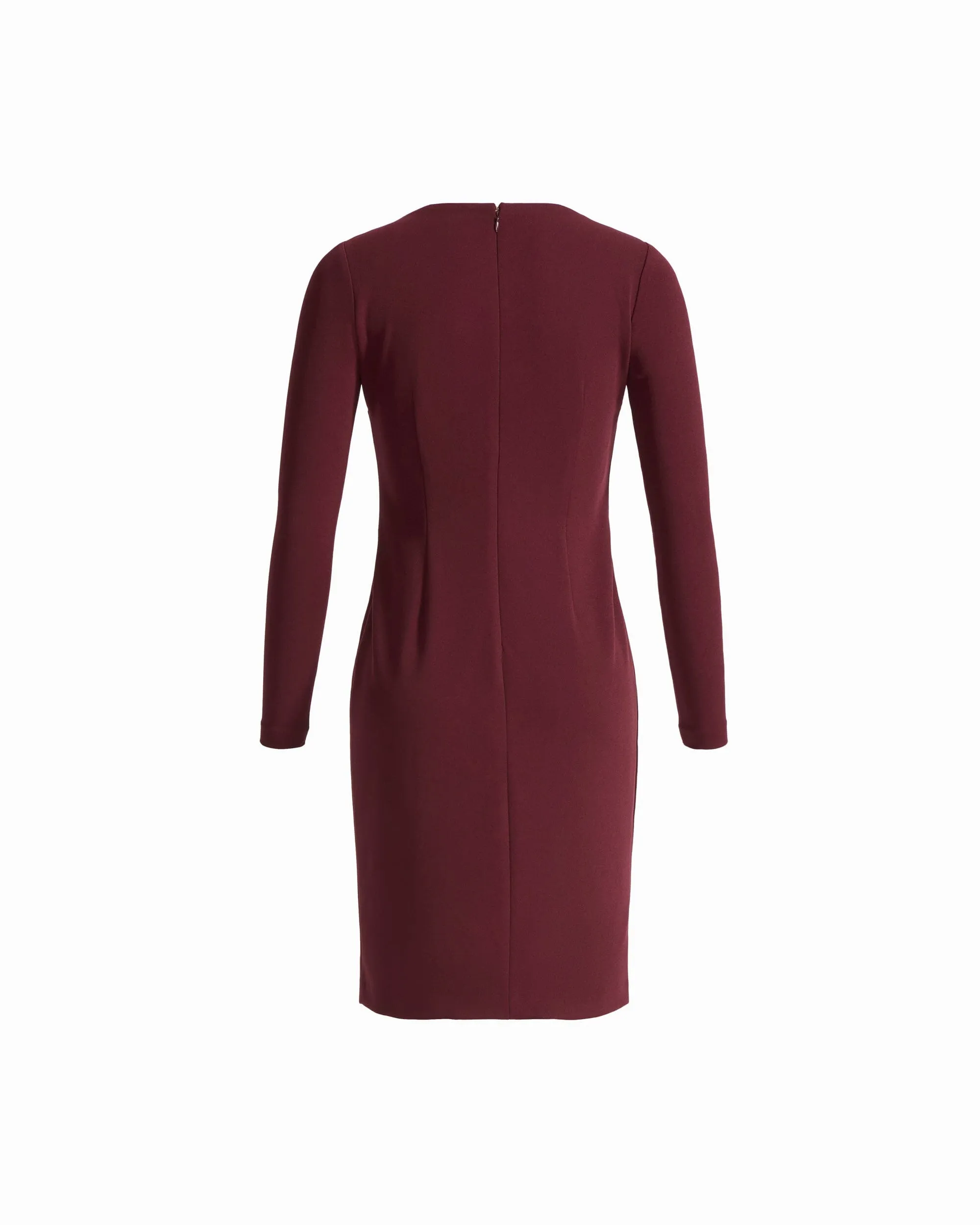 Long Sleeve Boat Neck Sheath Dress with Accent Waist sold by Anne Klein product image thumbnail 2