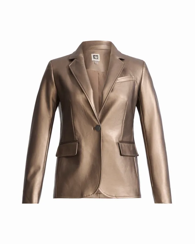 One-Button Notch Lapel Long Sleeve Jacket made by Kasper