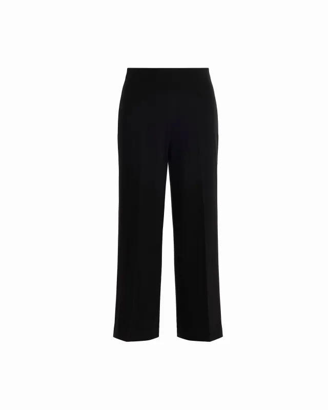 Plus Size High Rise Pull-On Cropped Wide Leg Pants made by Kasper