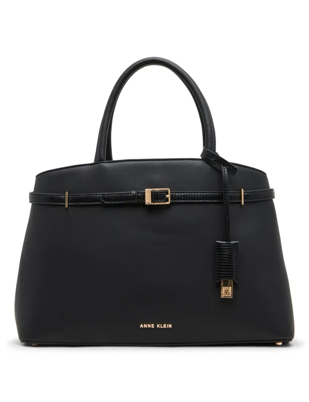 Convertible Strap Buckle Satchel Bag made by Anne Klein