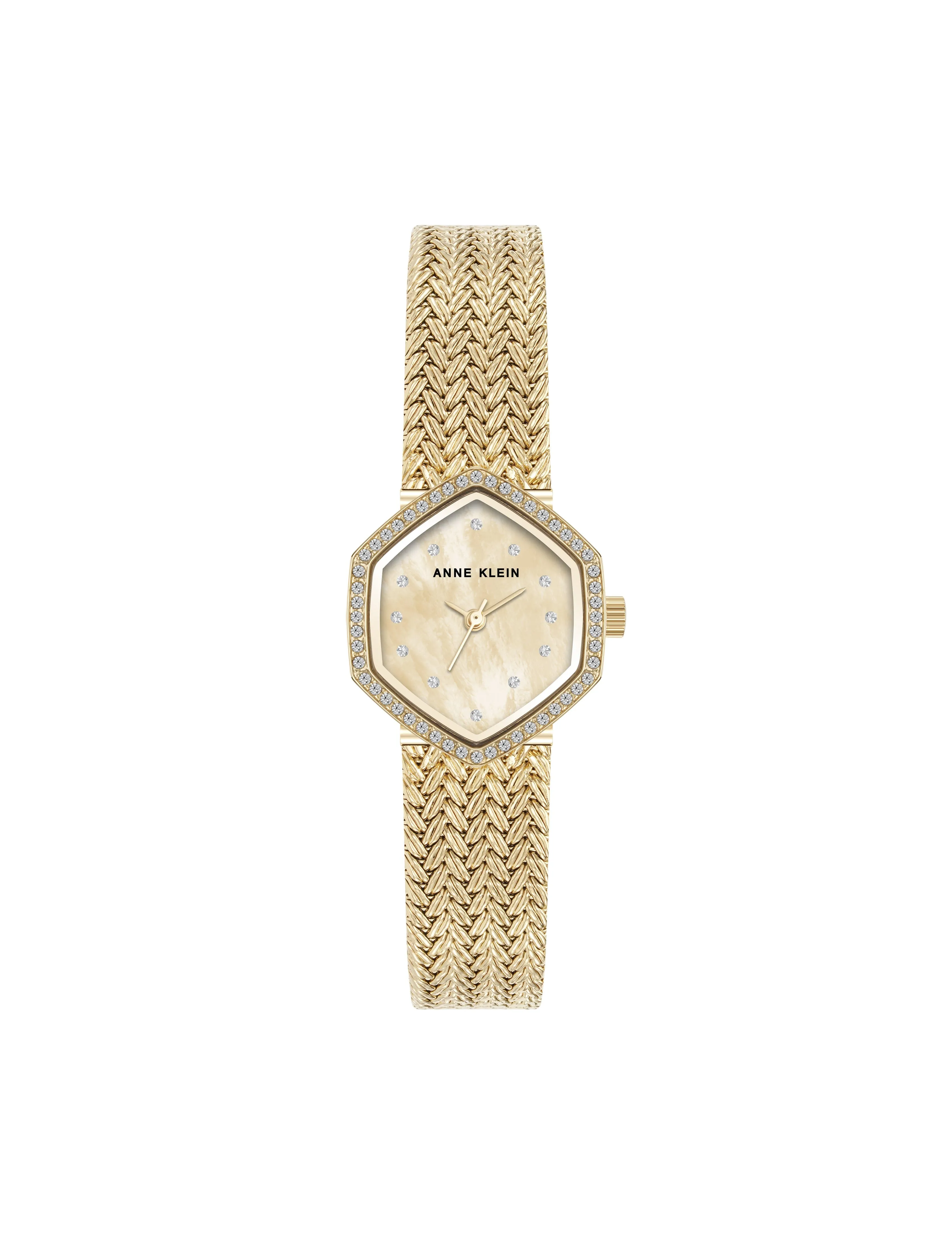 Crystal Accented Mesh Bracelet Watch sold by Anne Klein