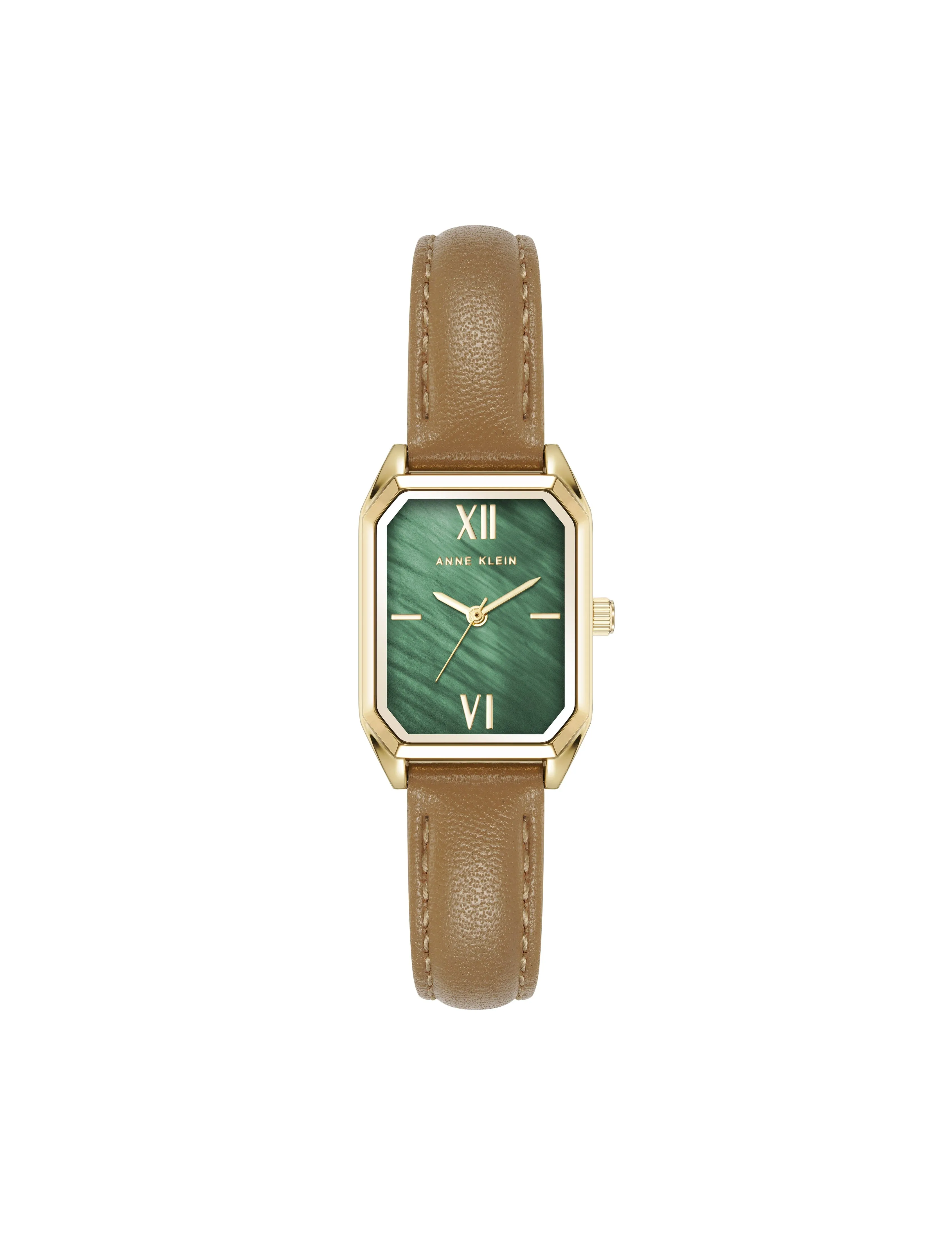 Octagonal Leather Strap Watch sold by Anne Klein