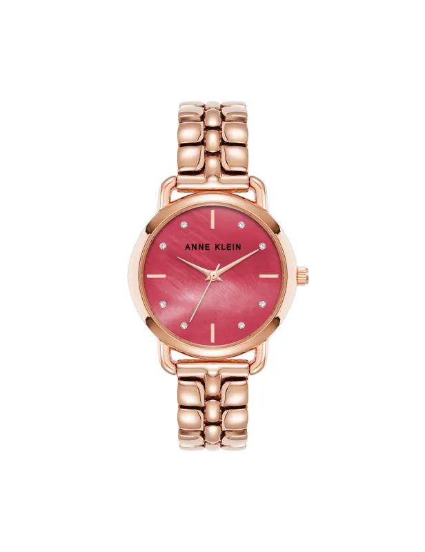 Crystal Accented Bracelet Watch made by Anne Klein