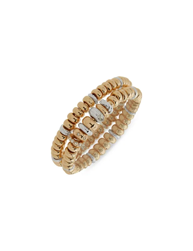 Rondelle Stretch Bracelet Set made by Anne Klein