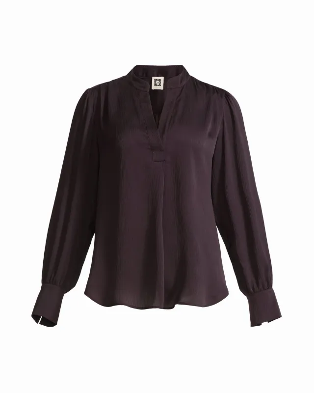 Long Sleeve Pleated Front Blouse made by Kasper