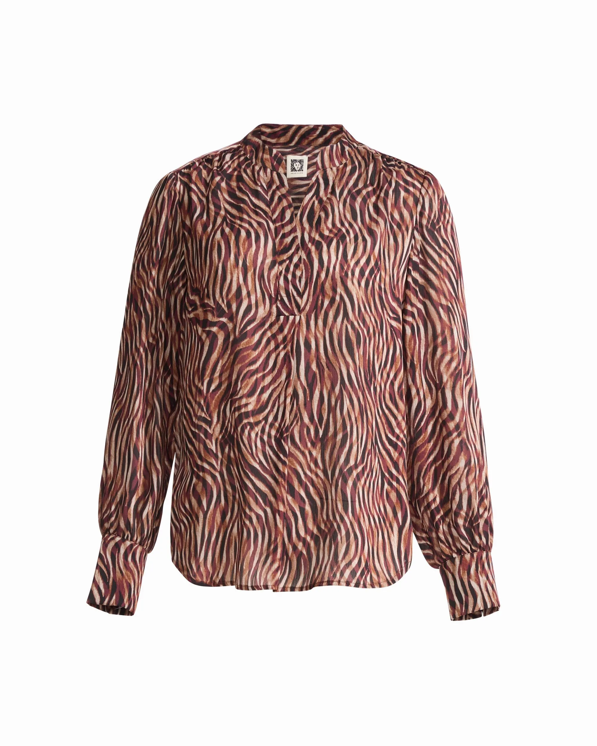 Long Sleeve Pleated Front Blouse sold by Anne Klein