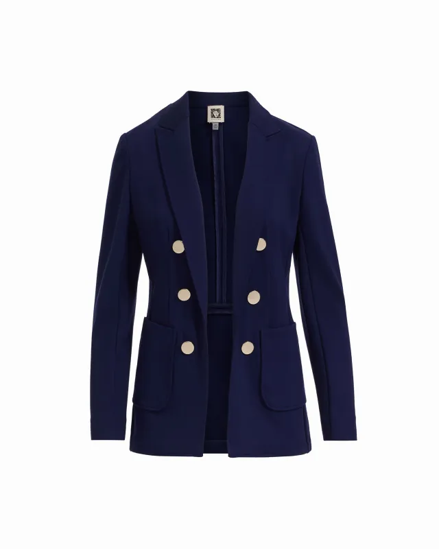 Petite Faux Double Breasted Jacket With Patch Pockets made by Kasper