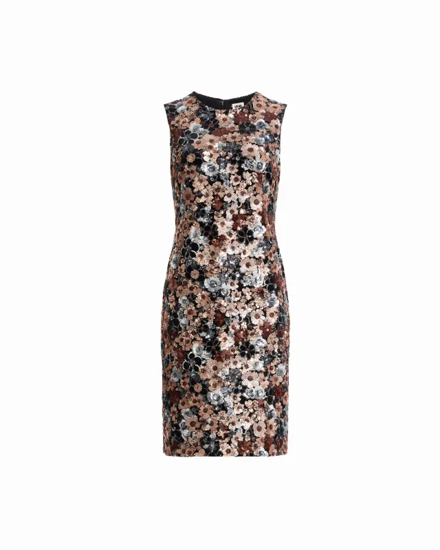 Sleeveless Crew Neck Classic Sheath Dress made by Kasper
