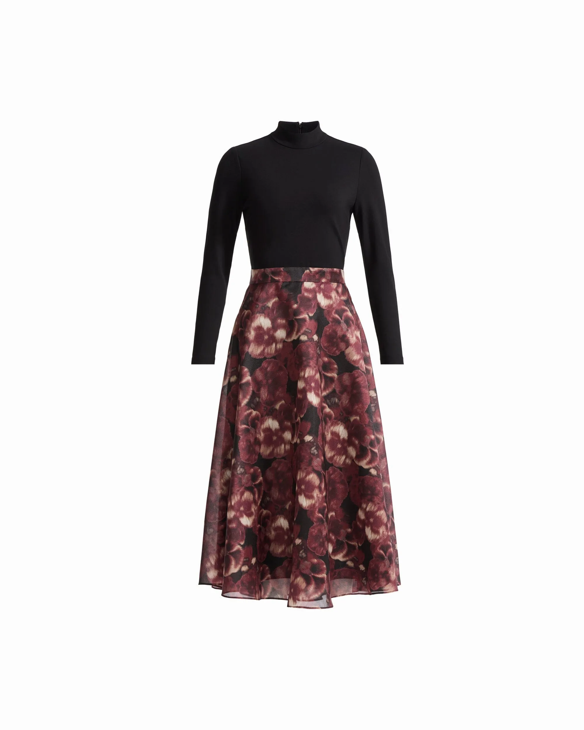 Mock Neck Fit and Flare Long Sleeve Dress sold by Anne Klein product image thumbnail 4