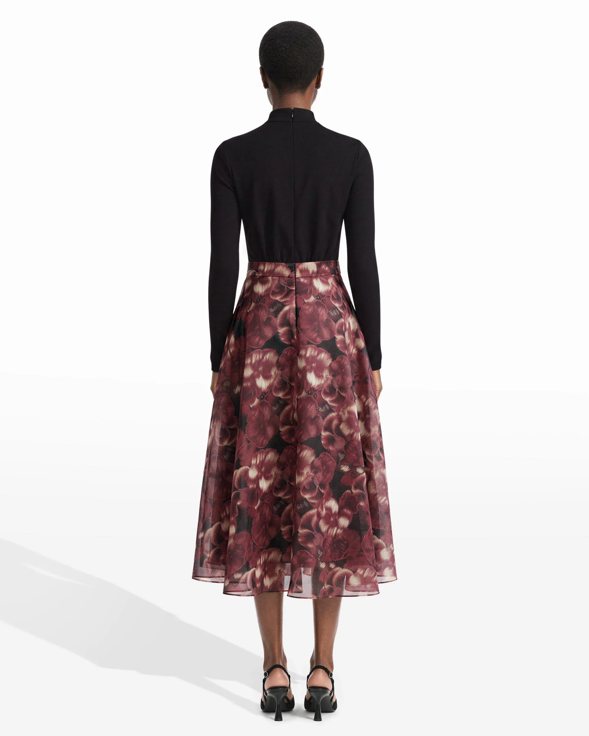 Mock Neck Fit and Flare Long Sleeve Dress sold by Anne Klein product image thumbnail 2