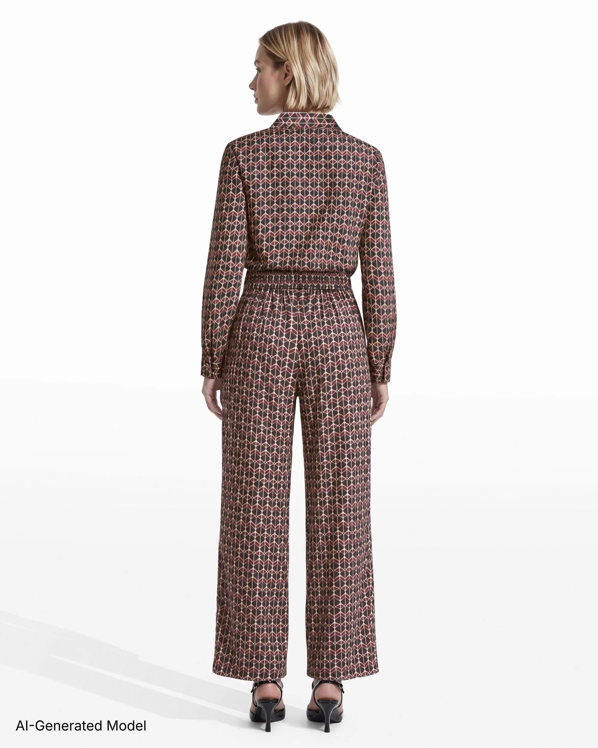 High Rise Pull-On Wide Leg Pant sold by Anne Klein product image thumbnail 4