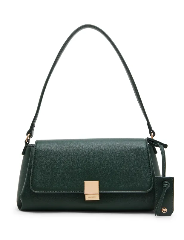 Convertible Strap Flap Shoulder Bag made by Anne Klein