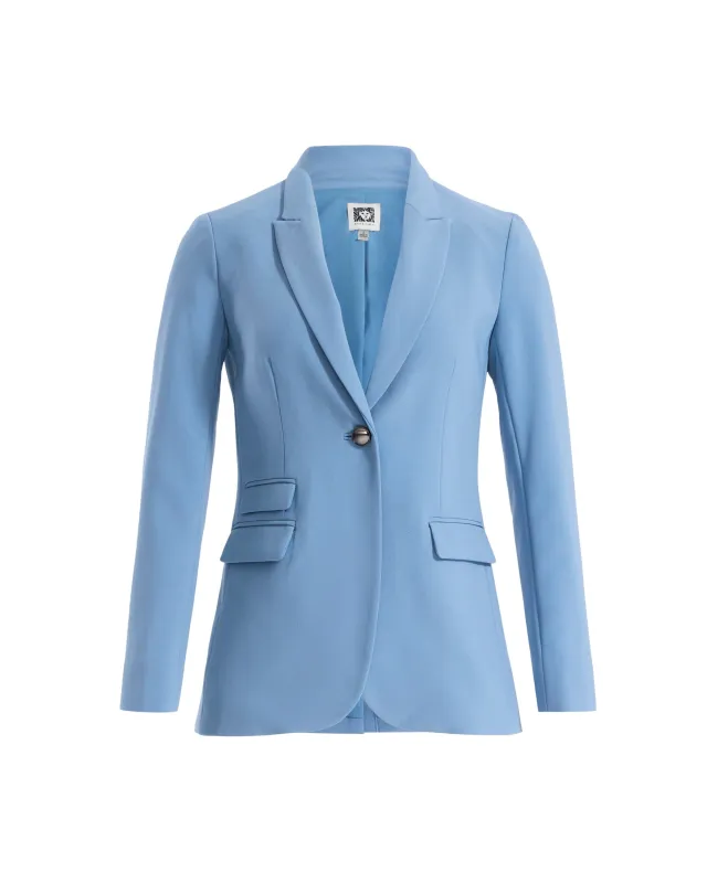 One-Button Notch Lapel Jacket made by Kasper
