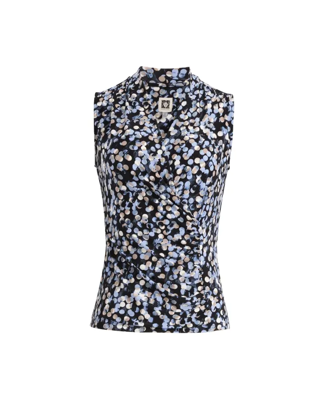 Faux Wrap Dot Top made by Kasper