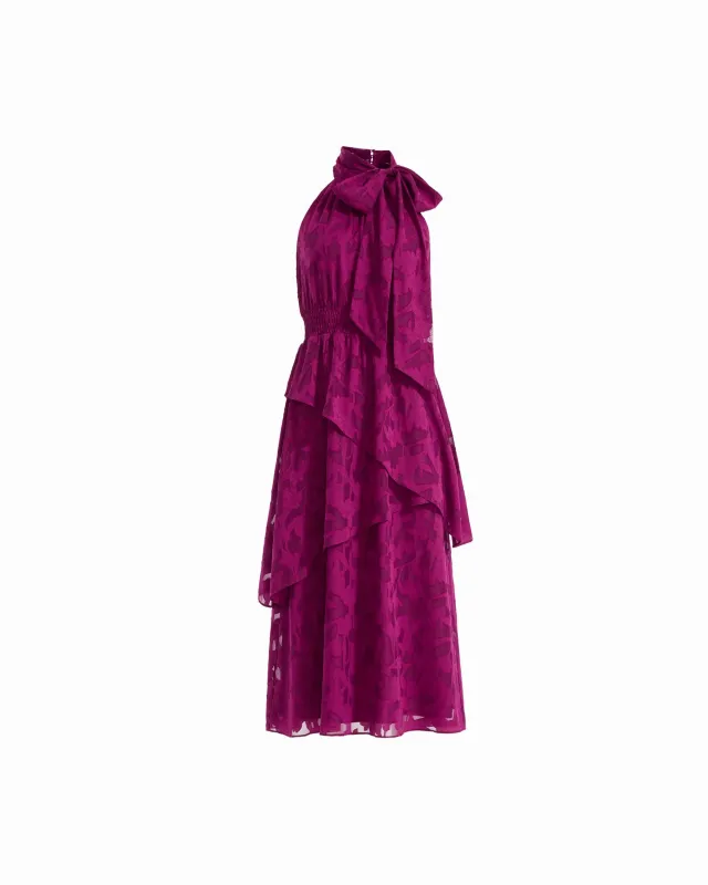 Tie Neck Midi Dress made by Kasper