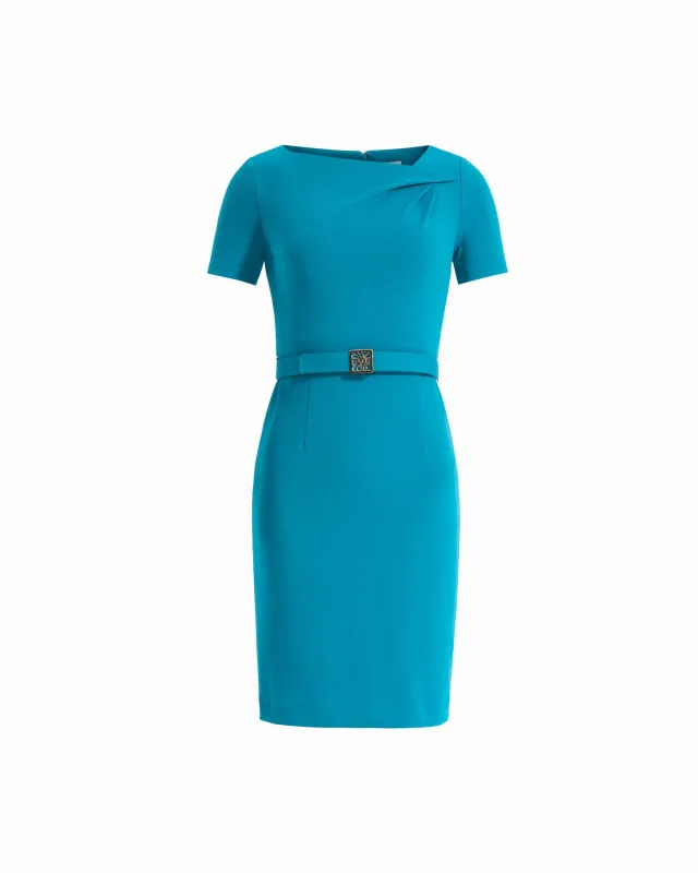 Twist Neck Sheath Dress made by Kasper