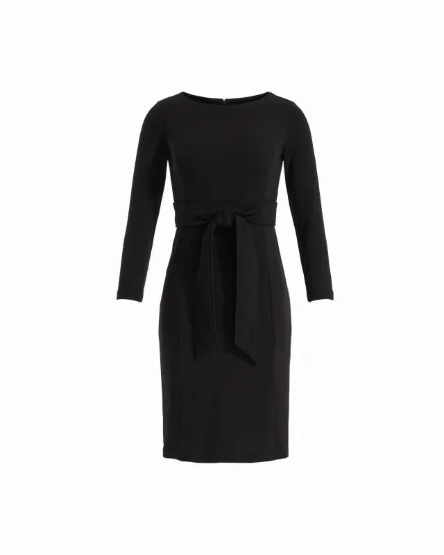 Tie Waist Long Sleeve Sheath Dress made by Kasper
