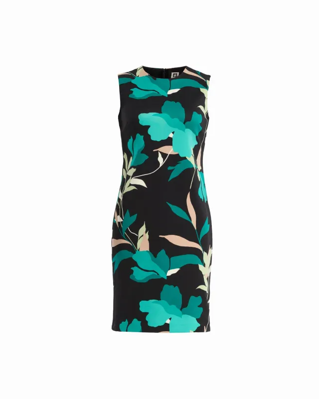 Printed Scuba Sheath Dress made by Kasper