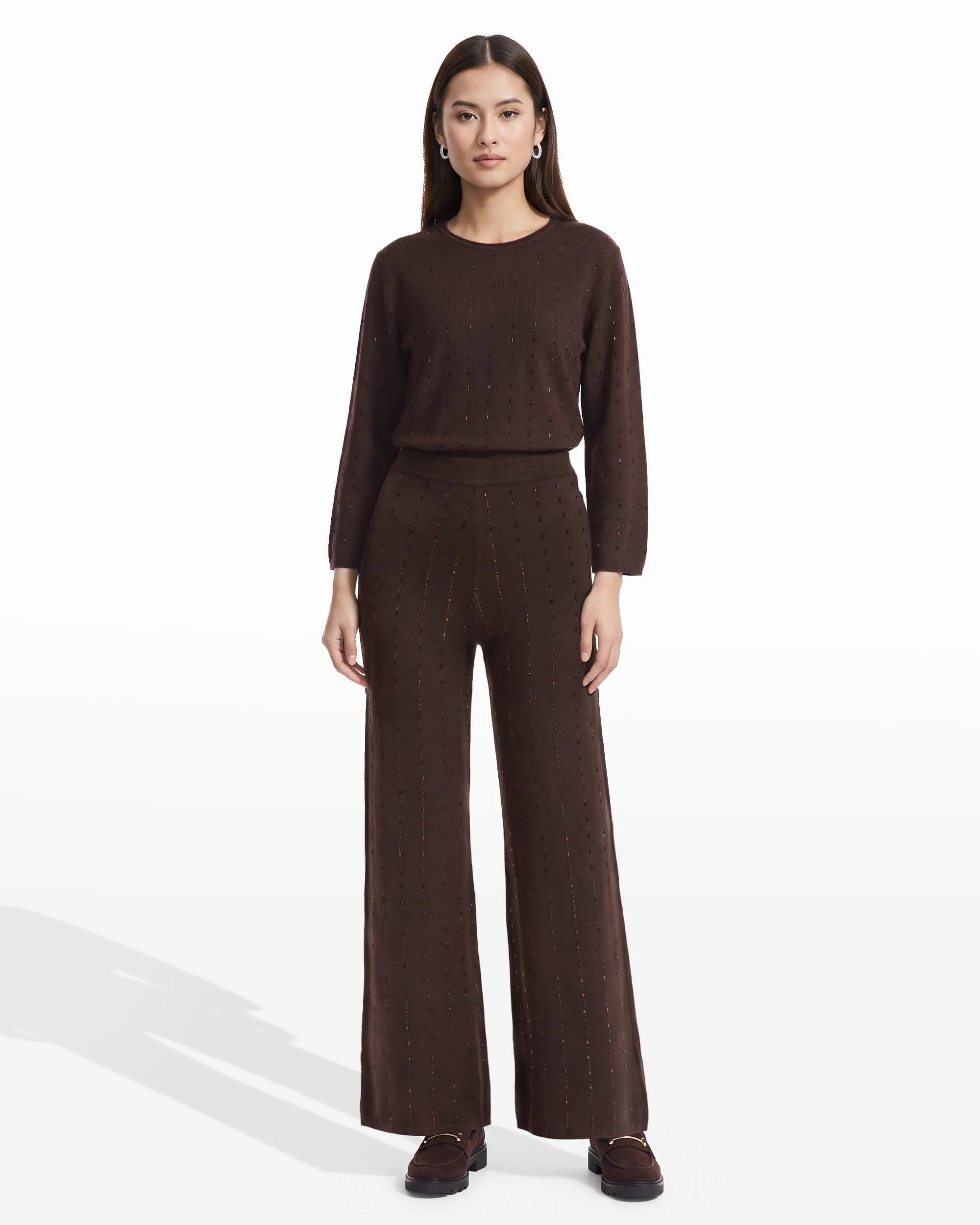 Heat Set Wide Leg Sweater Pant sold by Anne Klein product image thumbnail 3
